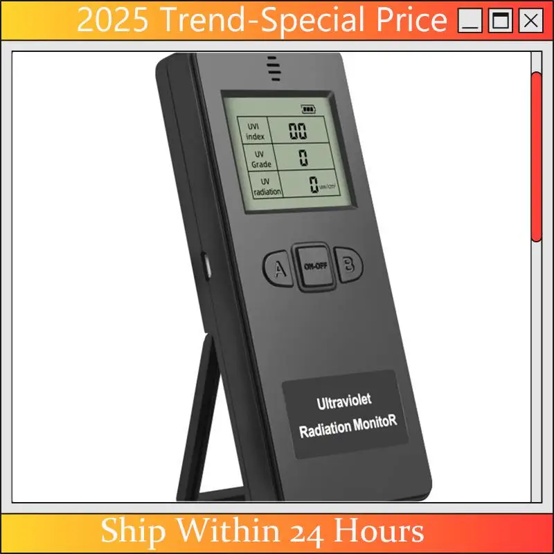 CHYY Top Black Radiation Monitor Digital UV Detector For Home Office Outdoor Inspection Black