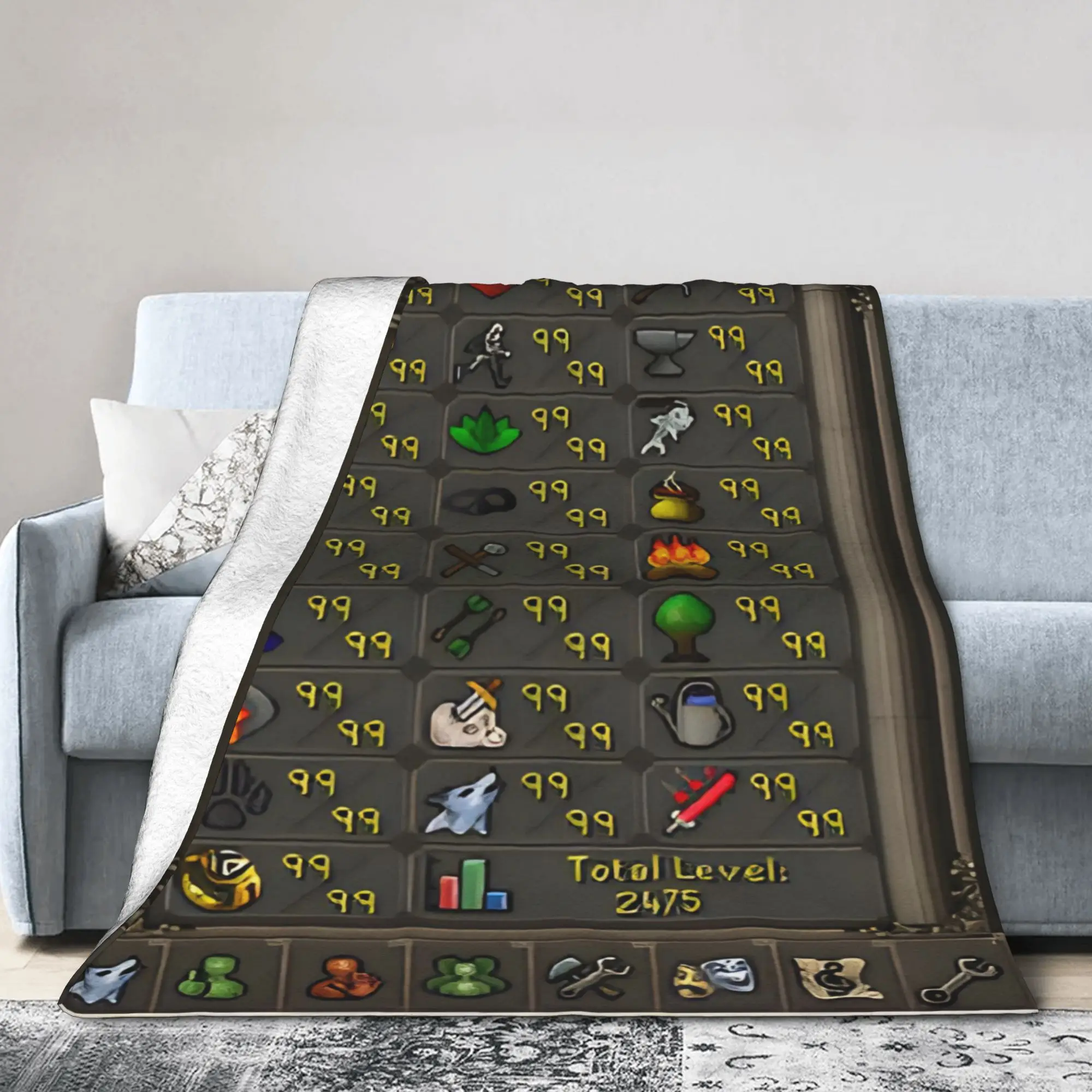New Arrival Old School RuneScapes Blanket Super Soft Fleece  Relax Throw Blanket Machine Washable