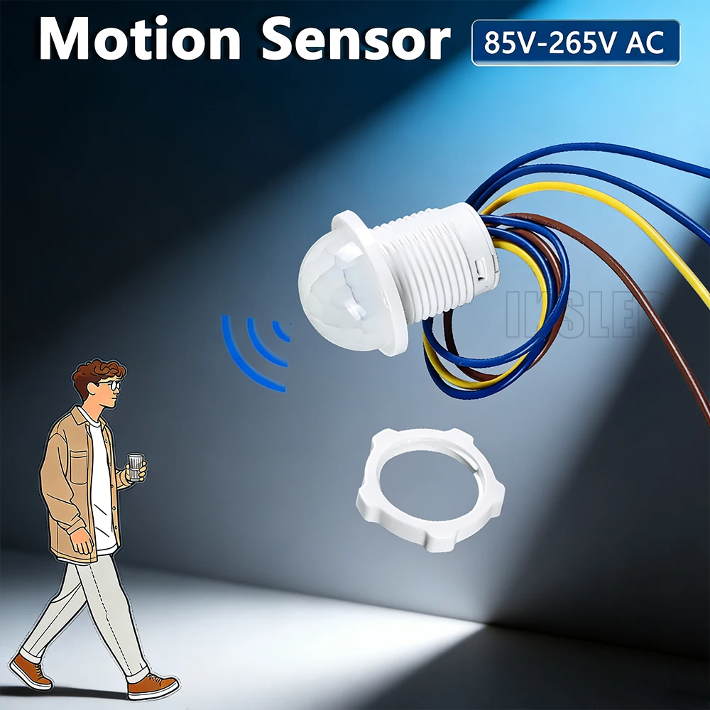 

Delay 45S off PIR Motion Sensor Light Switch 220V 110V Time Delay/Mode Adjust Infrared Human Body Motion Detector Auto Control