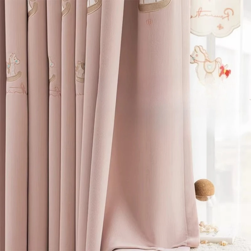 Custom Size High Grade Maternity Grade Cashmere Chenille Curtains Light Shielding for Living Dining Room Decor Modern Cute