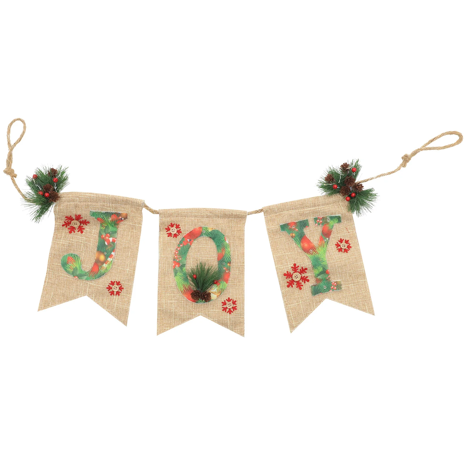 

Christmas Banner Xmas Party Supplies Pennant Flags Linen Hanging Garland Reusable Thin Design Home Pub Office