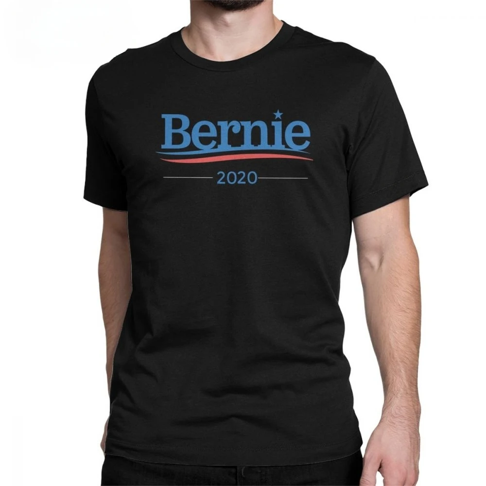 Bernie Sanders 2024 Campaign Funny T Shirts for Men United States Vote Short Sleeve Clothes Black Tee Shirt Purified Cotton