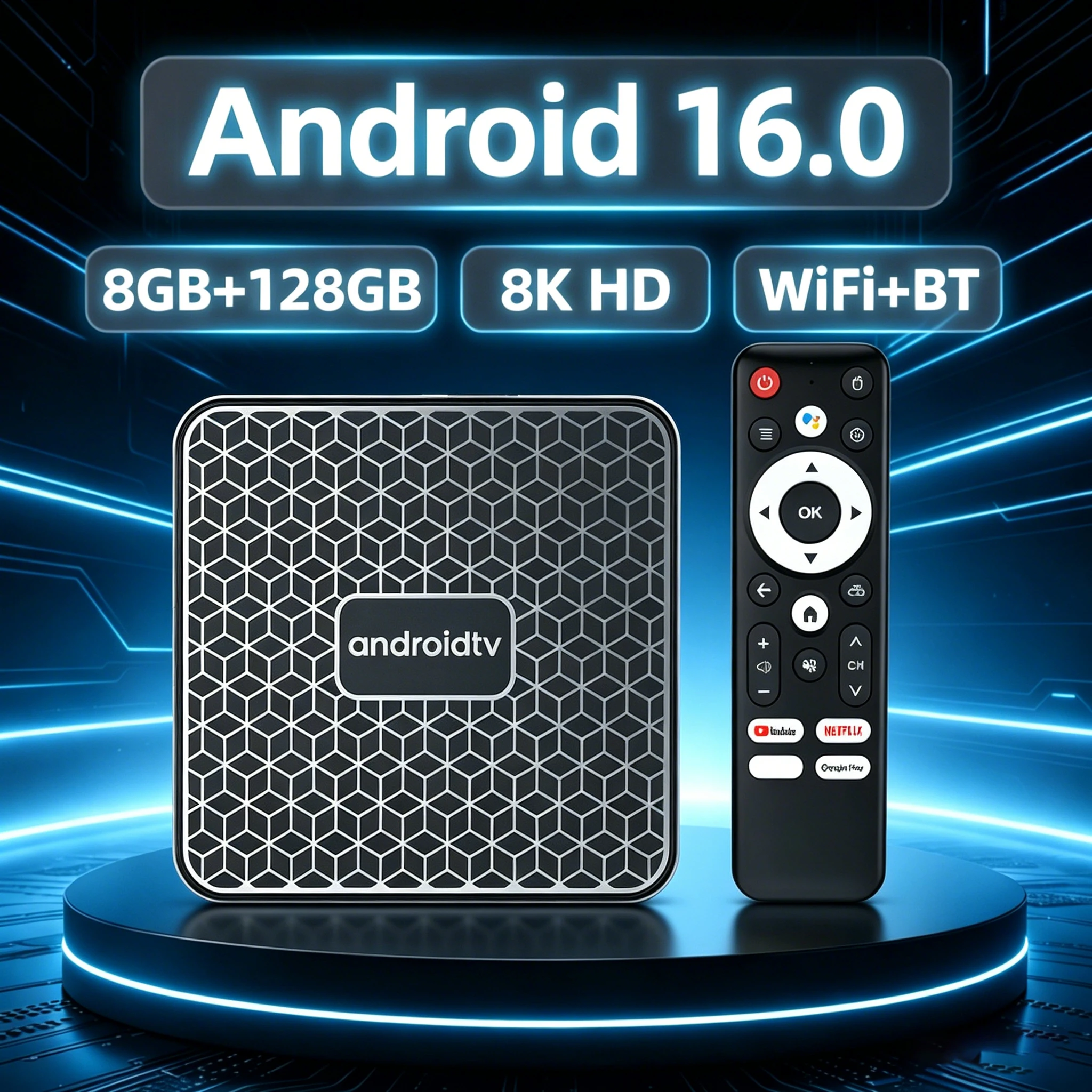 

Smart TV Box T8S Android 16 RK3518 Dual WiFi6 BT5.4 Google Voice Assistant 8K Video Media Player Very Fast Set Top Box 8GB 128GB