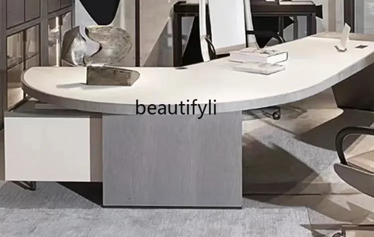 A15 Italian Desk Corner Hong Kong Office Desk and Chair Solid Wood Home Computer Desk