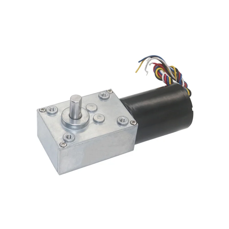 5840-3650 24V DC BLDC Brushless Worm Geared Reduction Motor High Power 60KG Large Torque Silent For Curtain Machine