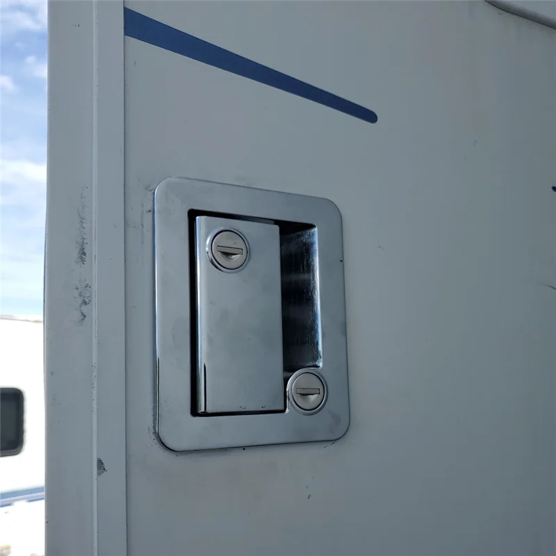 

RV Entry Door Lock,Travel Trailer Door Latch,RV Lock Replacement Kit With Deadbolt Keys,For Horse Trailer Cargo Hauler