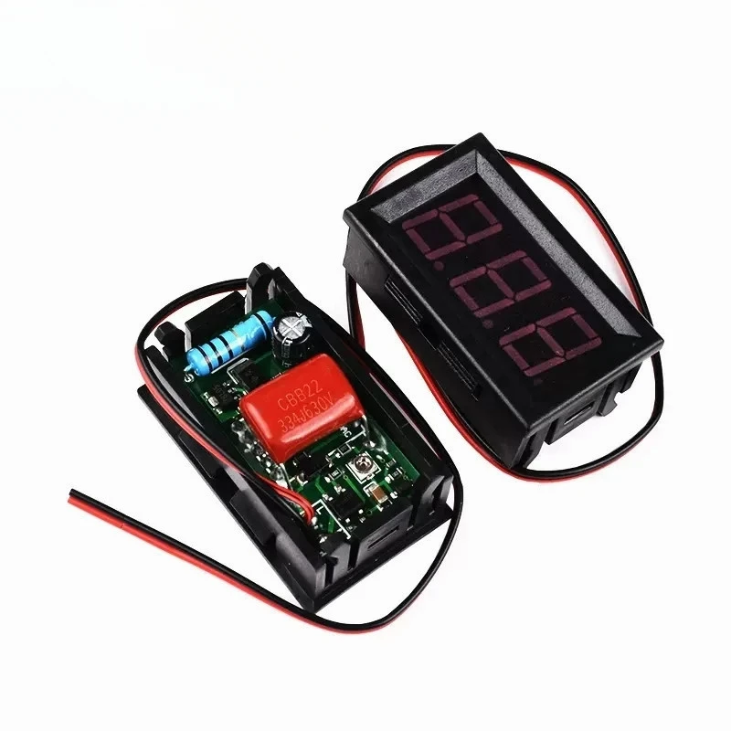 5pcs AC 70-500V LED Digital Voltmeter Voltage Meter Volt Instrument Tool 2 Wires Red Green Blue Display 110V 220V 0.56 Inch