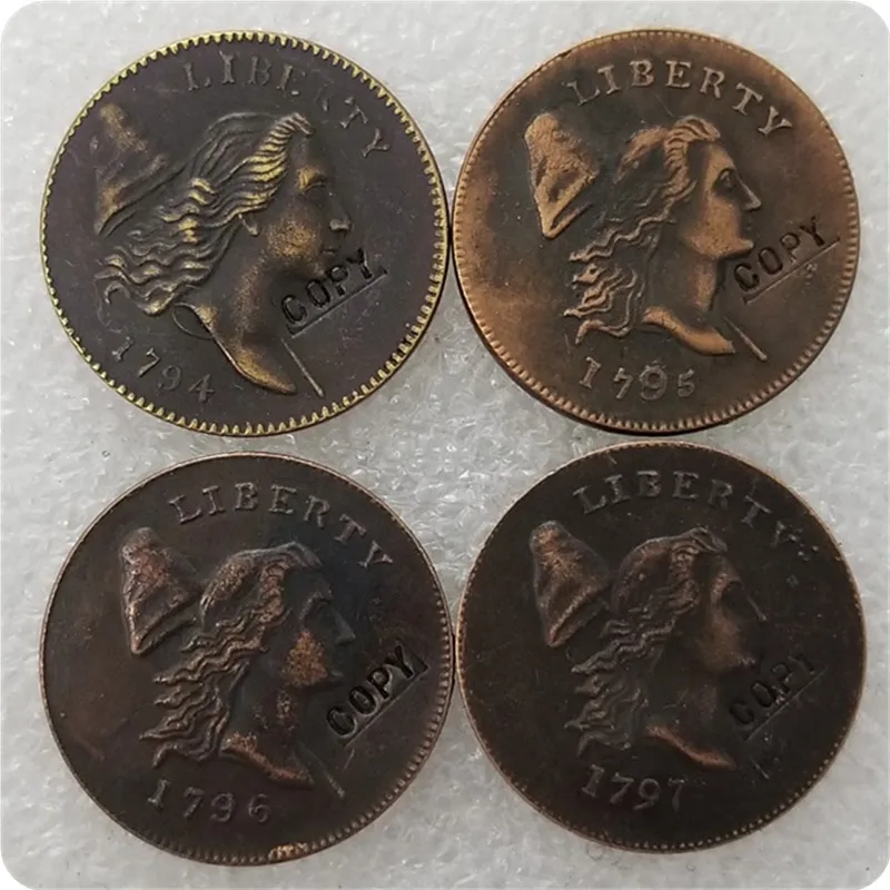 USA 1794,1795,1796,1797 Half Cent Coins COPY COINS