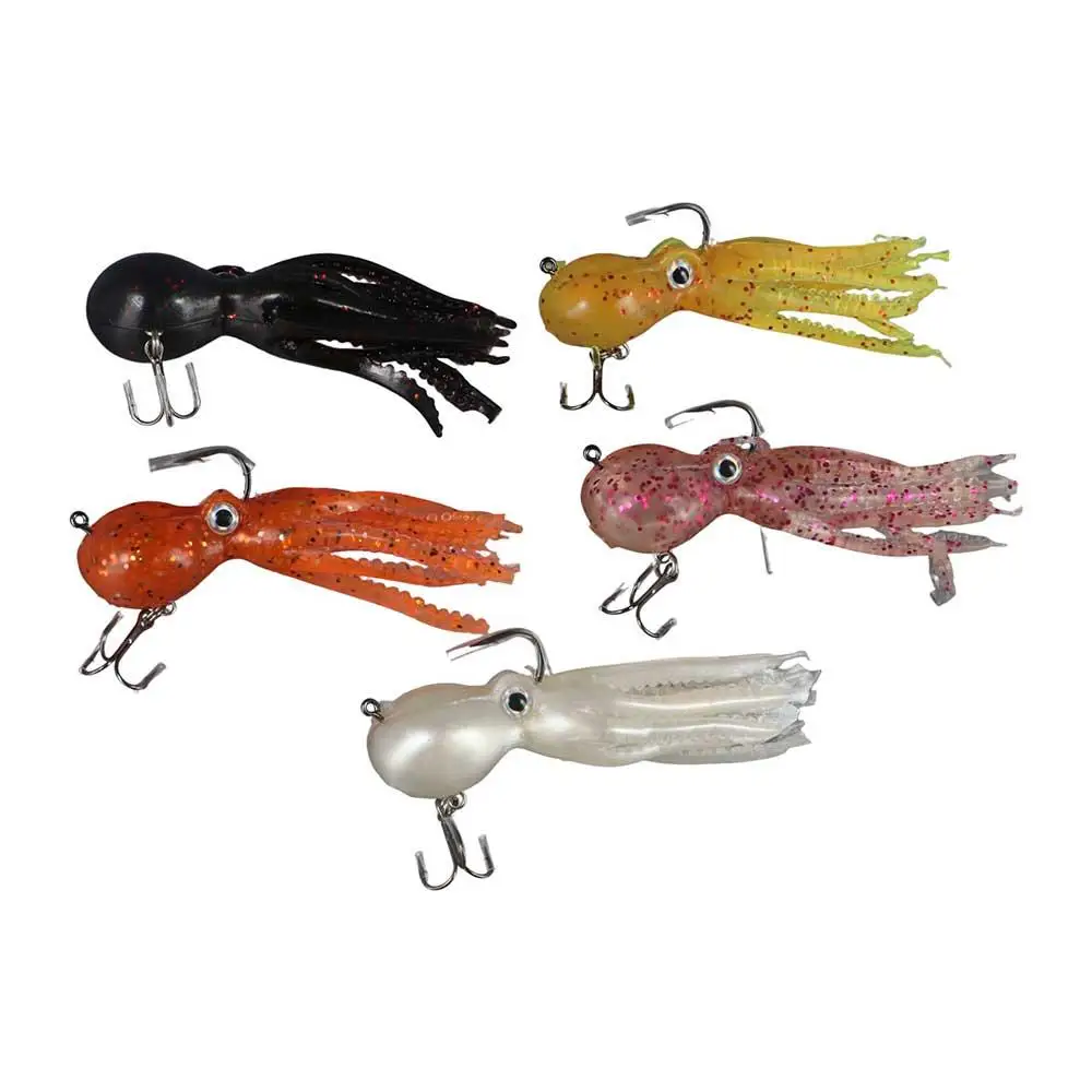 Coda Affondamento Triplo Jig Doppio Gancio Spigola Trota Shad Attrezzatura da pesca artificiale Polpo Richiamo di pesca Calamari Gonne Lur Swimbaits