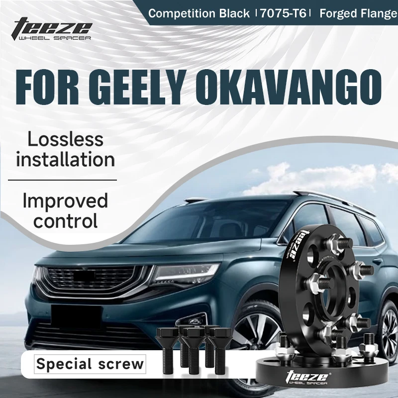 

Teeze 2/4 шт. 5x114.3 60.1 M12x1,5 ступица Centric черная кованая проставка для колеса для Geely Okavango фланцевая пластина 25/30/35 мм