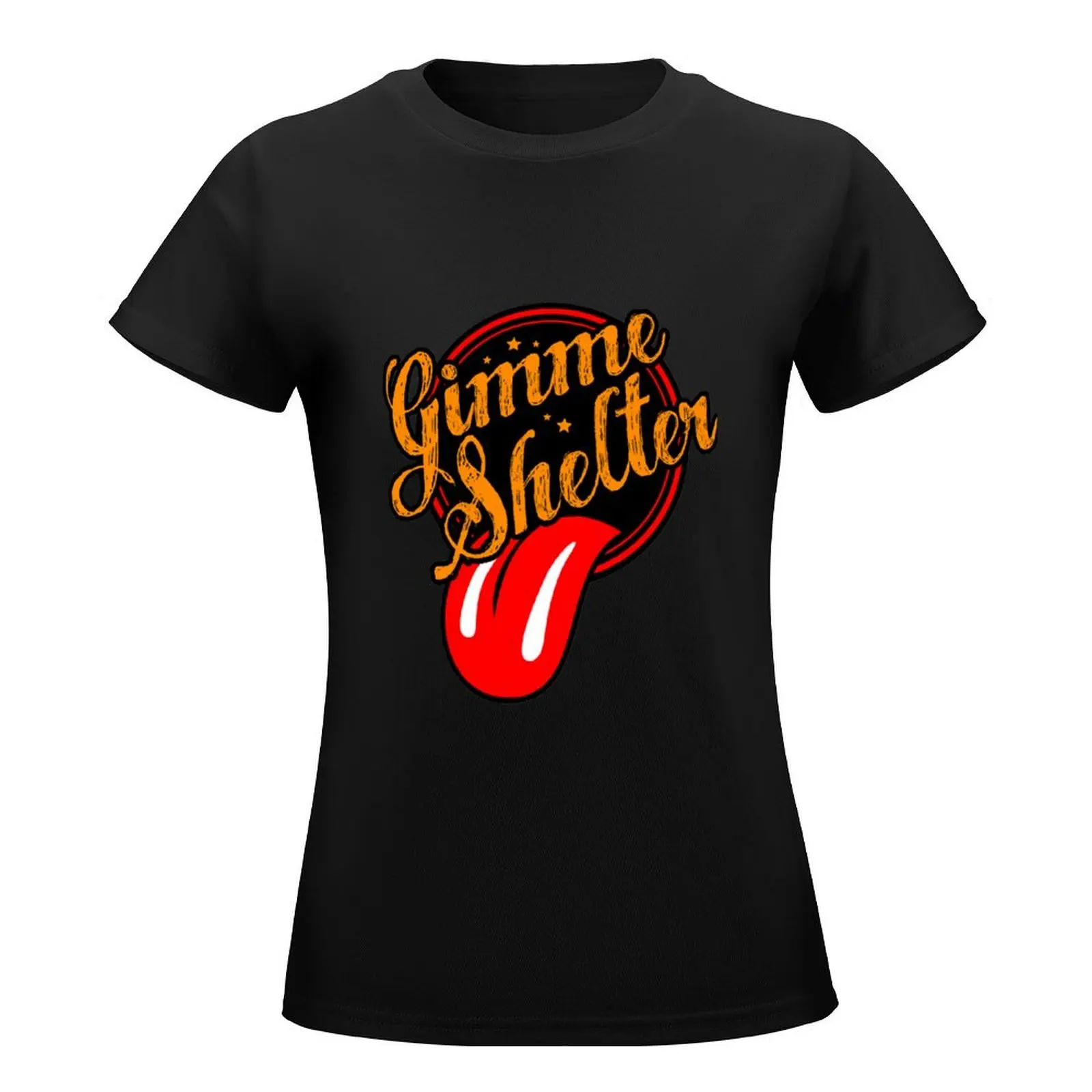 Gimme Stones Shelter T-Shirt Female clothing blacks animal print shirt for girls Women's tee shirt