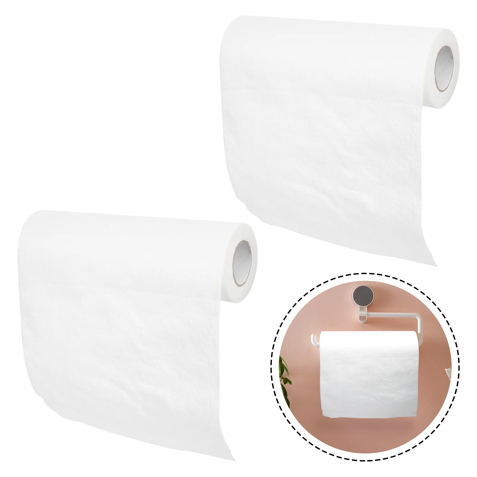 

2pcs 2 Rolls Multi-Function Kitchen Paper Towel Washable Dish Cloth For Household Cleaning Reusable Bamboo Fiber Cleaning Cloths