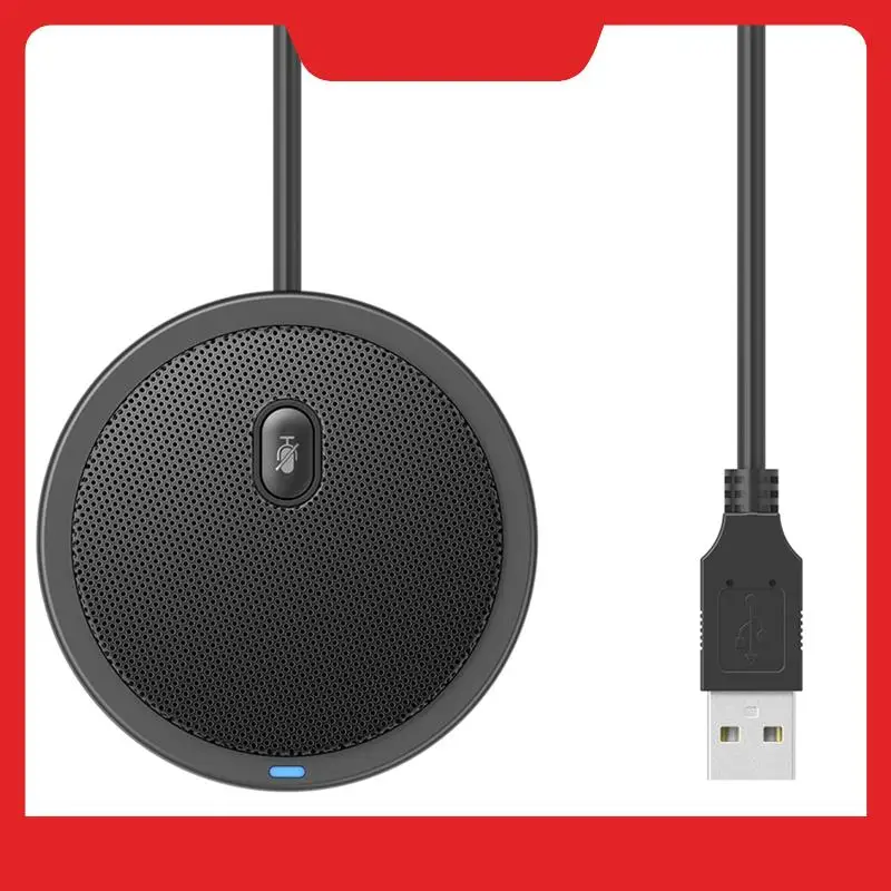 1 Piece USB Omni-Directional Condenser Microphone Mic Fit For Meeting Business Conference Computer Laptop PC Voice Chat Live