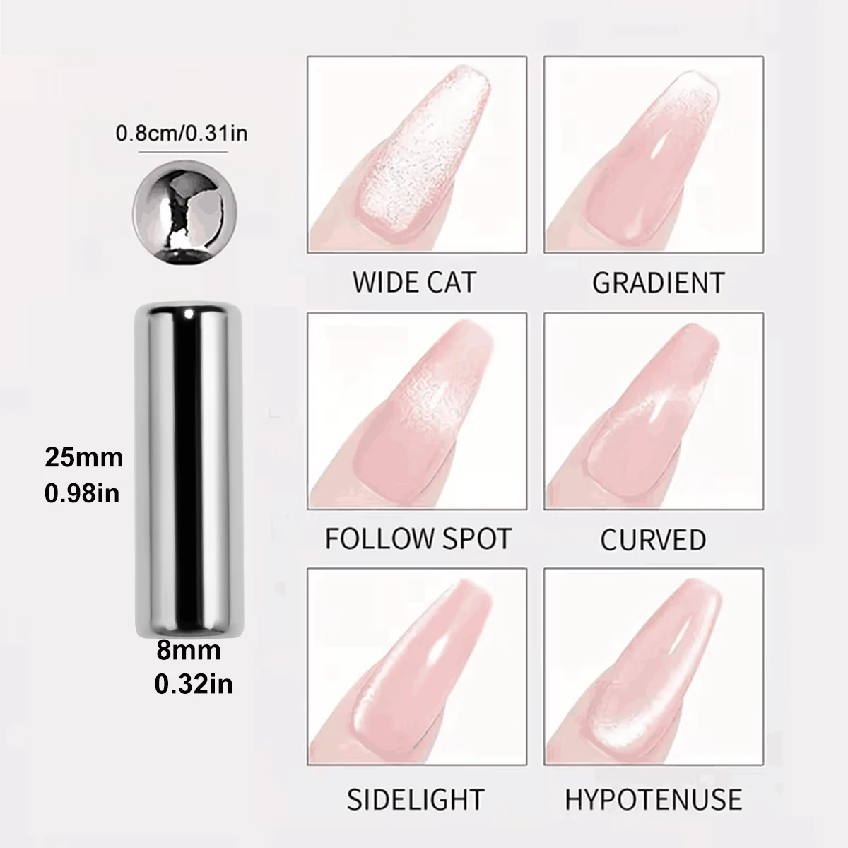 2pcs Magnet Steel Ball Nail Ar - Contour Palette Stick 评论和价格