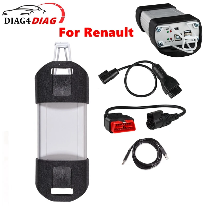 Newest V220 For Renault Can Clip Diagnostic Interface Full Chip AN2131QC Used for Renault Diagnostic Tool Support Multi-Language