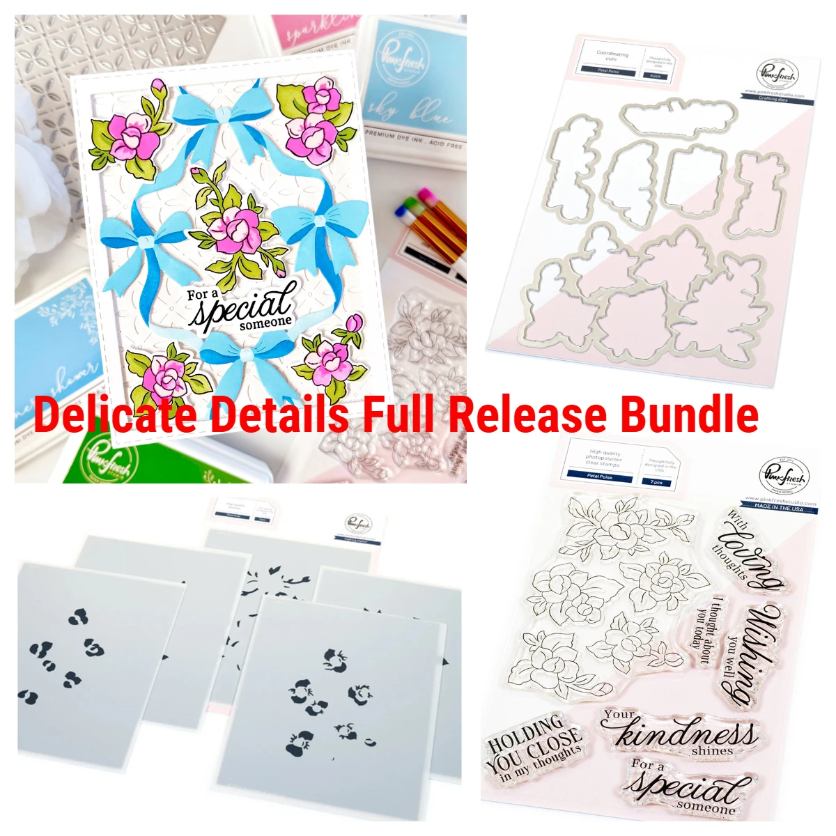 

Petal Poise Metal Cutting Dies and Silicone Stamps Stencil DIY Scrapbooking Paper Handmade Album Stamp Die Sheets Greeting Card