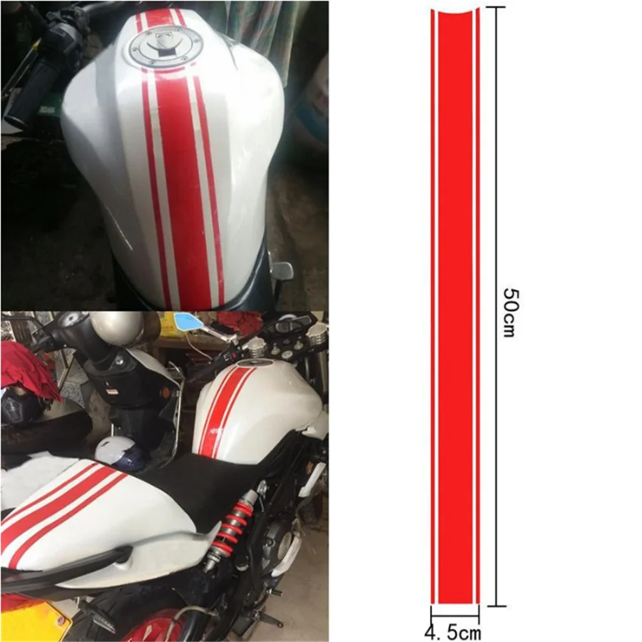 50*4.5cm 1 pçs diy adesivo do tanque de combustível da motocicleta à prova dwaterproof água para honda vtr1000f firestorm cbr125r cbr300r cb300f fa