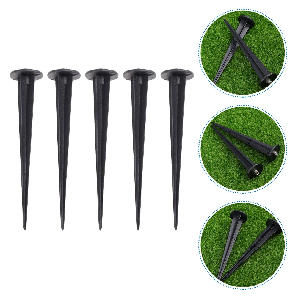 

5 Pcs Lawn Lamp Socket Outdoor Lights for House Ground Spike Aluminum Spotlight Accessories LED Spikes Flashlight Die Cast Plug