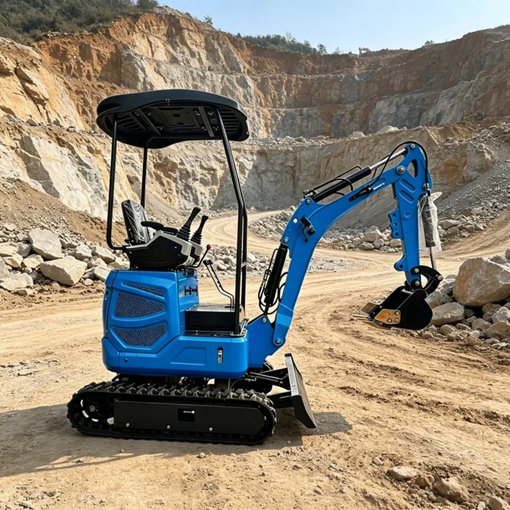 1.0Ton Fast Delivery Retroexcavadoras Mini Excavator Jardin Construction kopark Bagger 2t Excavadoras Kubota Dieselmotor - view 5