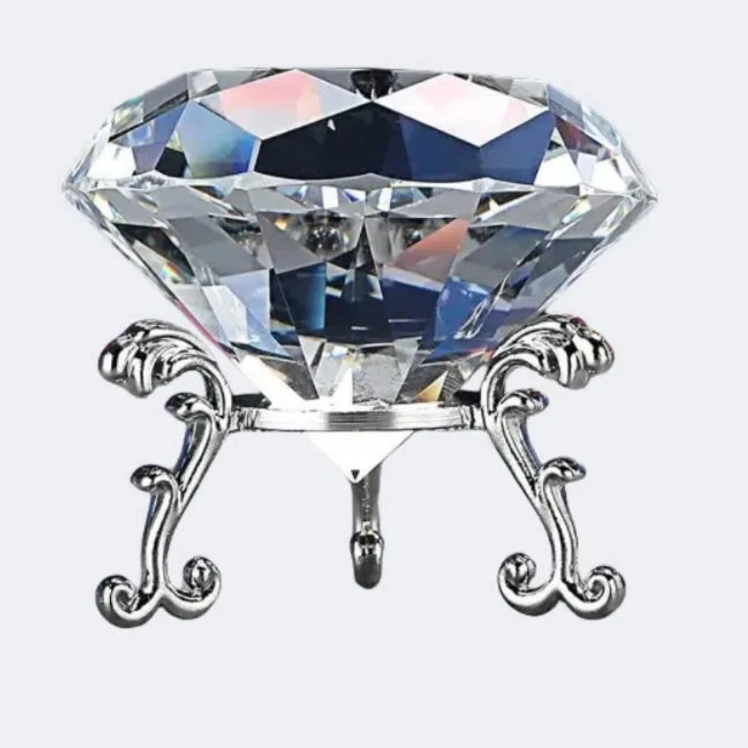 1pc Crystal Diamond Solar Catcher Prism, Suitable for Window Star-Shaped Chandeliers, Crystal Transparent Hanging Crystals, Suit