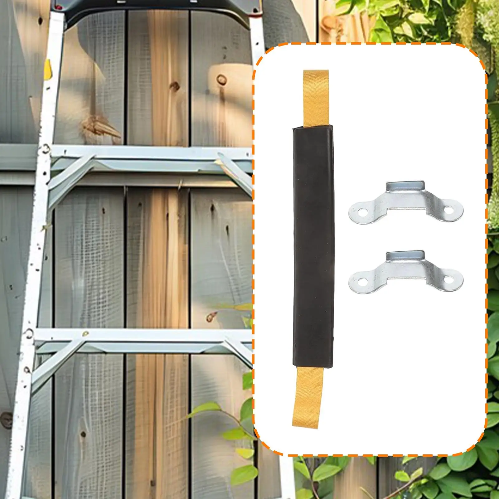 Extension Ladder Stabilizer Wear Resistant Rubber Safety Footrest Mat for Folding Portable Ladder Attachment