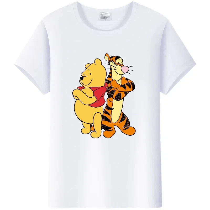Camiseta Y2K para mujer, ropa Kawaii, Tops de dibujos animados de Disney, camiseta gráfica de Winnie The Pooh Tigger, blusas de verano para mujer, camisetas blancas para hombre