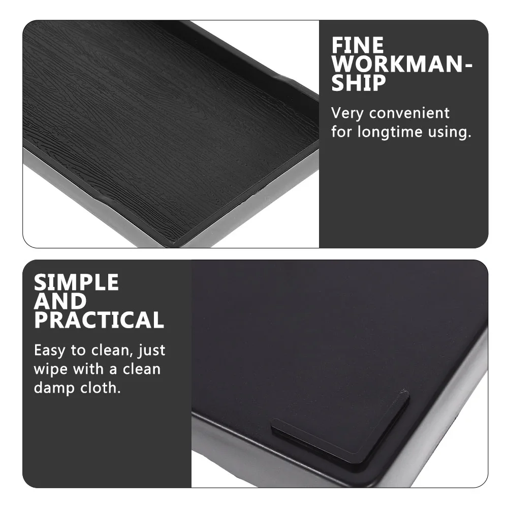 

3pcs Thickened Bathroom Tray Vanity Storage Trays Counter Black Round Dish Jewelry Countertop Kitchen Sink Shower