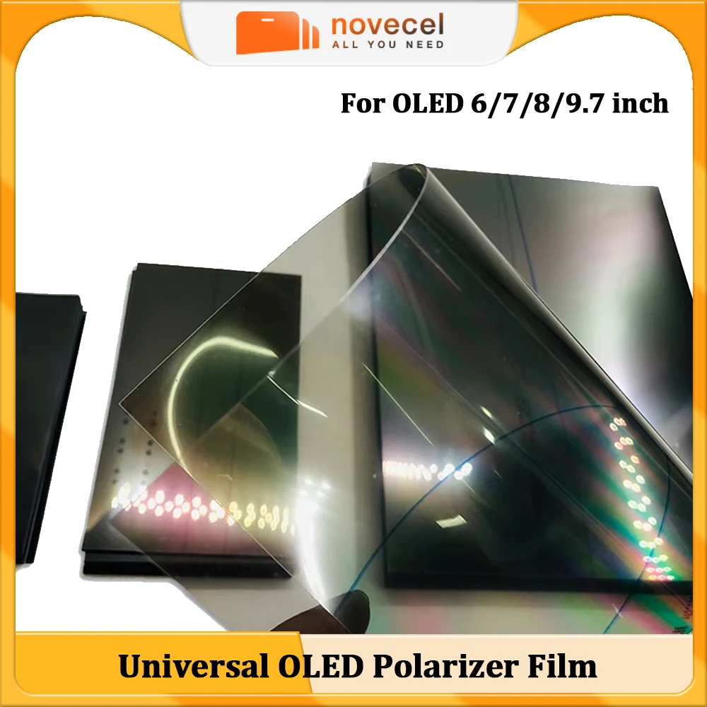 10 قطعة العالمي OLED المستقطب ورقة لسامسونج هواوي آيفون باد شاشة LCD الاستقطاب الناشر فيلم تصفية استبدال أجزاء