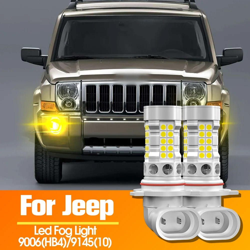 2 قطعة LED الضباب ضوء لمبة مصباح Canbus H10 9145 ل جيب شيروكي XJ قائد البوصلة 2006-2010 جراند شيروكي رانجلر 3 JK