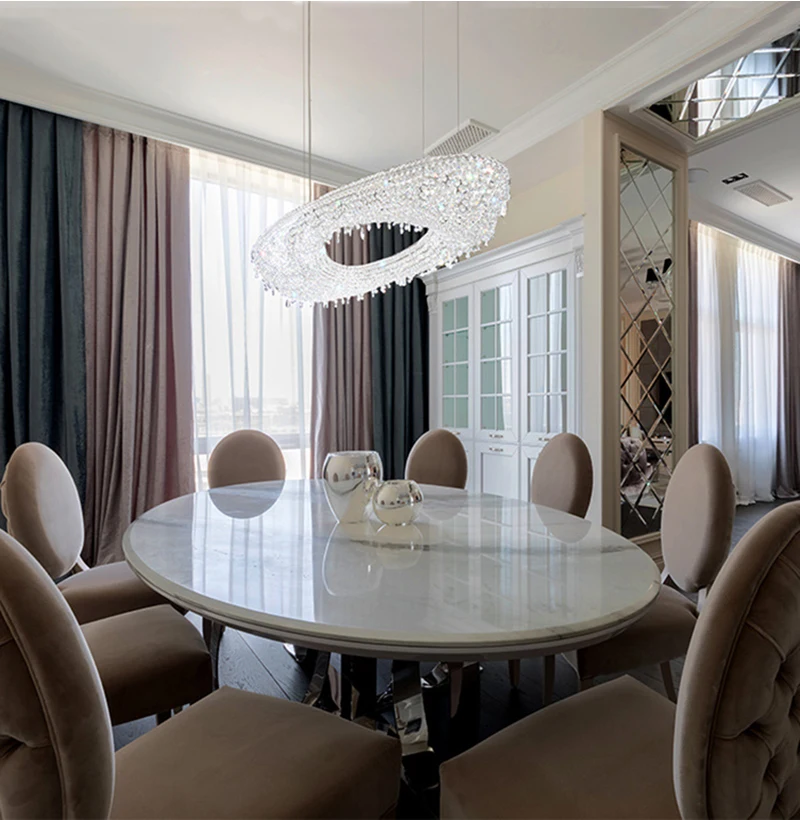 Moderne Kristall Kronleuchter Beleuchtung für Wohnzimmer Luxus Gold Hängelampe für Foyer Halle Lobby große hängende Leuchte – Detail 6