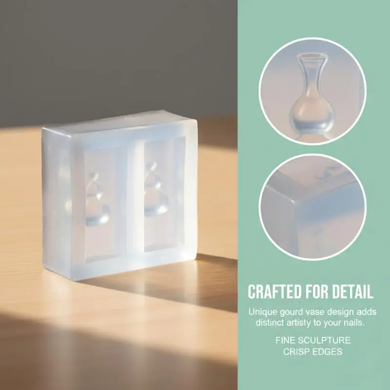 

Силиконовая форма для вазы, 3D-форма для акриловых ногтей, декор для ногтей, дизайн для маникюра своими руками, прозрачный шаблон для маникюра