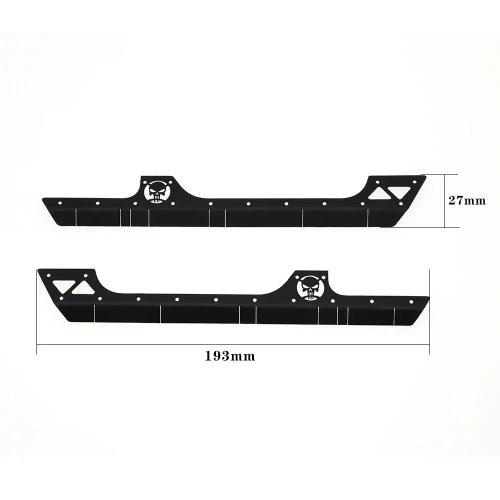 1 Pair RC Car Metal Side Skirt Surround Simulation for 1/10 Crawler Axial SCX10 90046 90047 Climbing 313 Wheelbase Upgrade Part