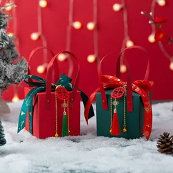 2025 Christmas New Gift Box Portable Christmas Eve Holiday Gift Paper Box Holiday Companion Christmas Apple Packaging Box