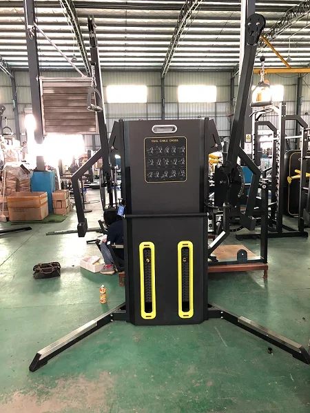 Máquina de selección de Cable cruzado de polea doble ajustable, equipo de Fitness para brazo, gimnasio, personalizado de fábrica