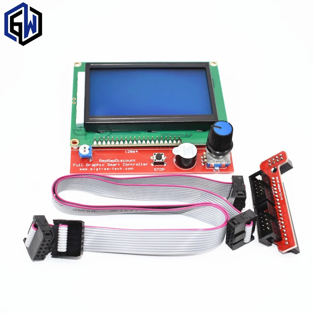 3D printer smart controller RAMPS 1.4 LCD 12864 LCD control panel blue screen I93