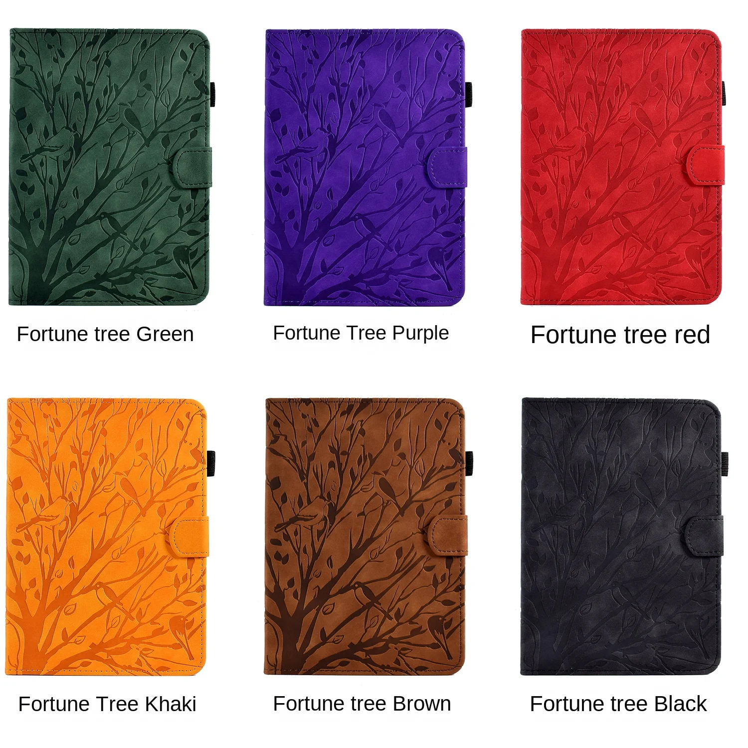 Juste de protection en cuir à rabat pour Apple iPad Pro 11, 2024 ", arbre de richesse, gaufrage, fente pour carte, portefeuille antichoc, tablette, 11.0