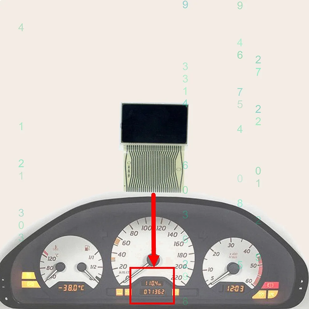 LCD Display Screen Middle Instrument Cluster for Mercedes 1998-2002 E-class W210 W202 W208