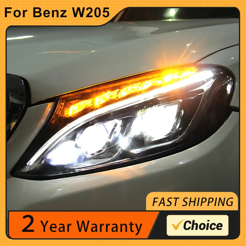 

LED Headlight For Benz W205 2015-2021 W205 MultiBeam LED Headlight C63 C300 C180 C200 C260 New Dynamic Turning Signal