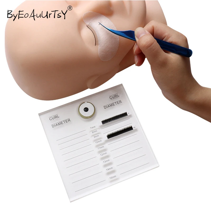 

False Eyelashes Holder Stand Pad Pallet with Scale Tick Mark Eyelash Extension Glue Tray Supplies Beauty Salon Makeup Tools