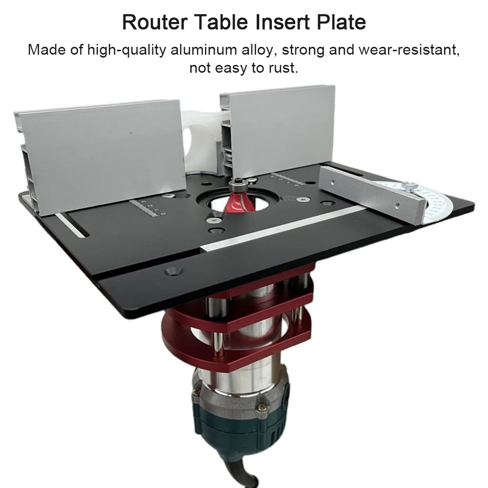 Router Table Insert Plate lega di alluminio fresatura del legno Flip Board rifilatrice incisione strumento ausiliario banchi per la lavorazione del