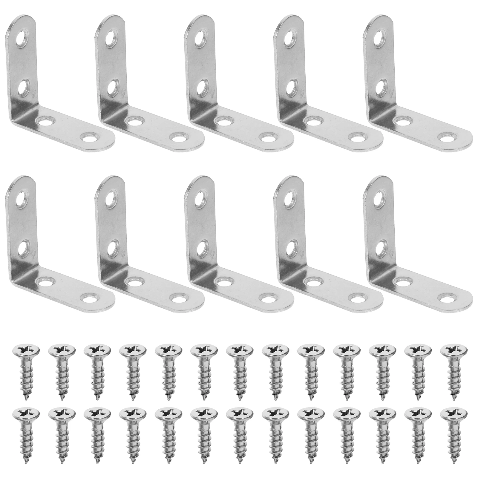 

16 Sets Stainless Steel L Brackets 16x40x40mm 1 8 Thick Heavy Duty Shelf Furniture Cabinet Support Metal Hardware Angle Bracket