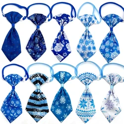 50/100pcs Winter Style Dog Ties Pet Dog Cat Bow Ties Small Dog Cat Bowties Blue Neckties Dogs Pets Grooming Accessories