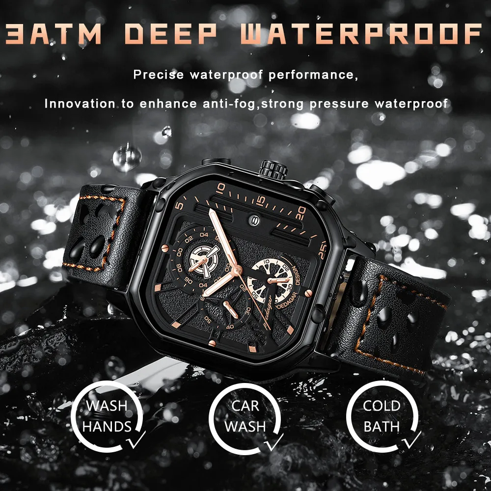 POEDAGAR Fashion Quartz Men Watches Top Brand Waterproof Luminous Chronograph Sports Watch Relogio Masculino reloj High Quality