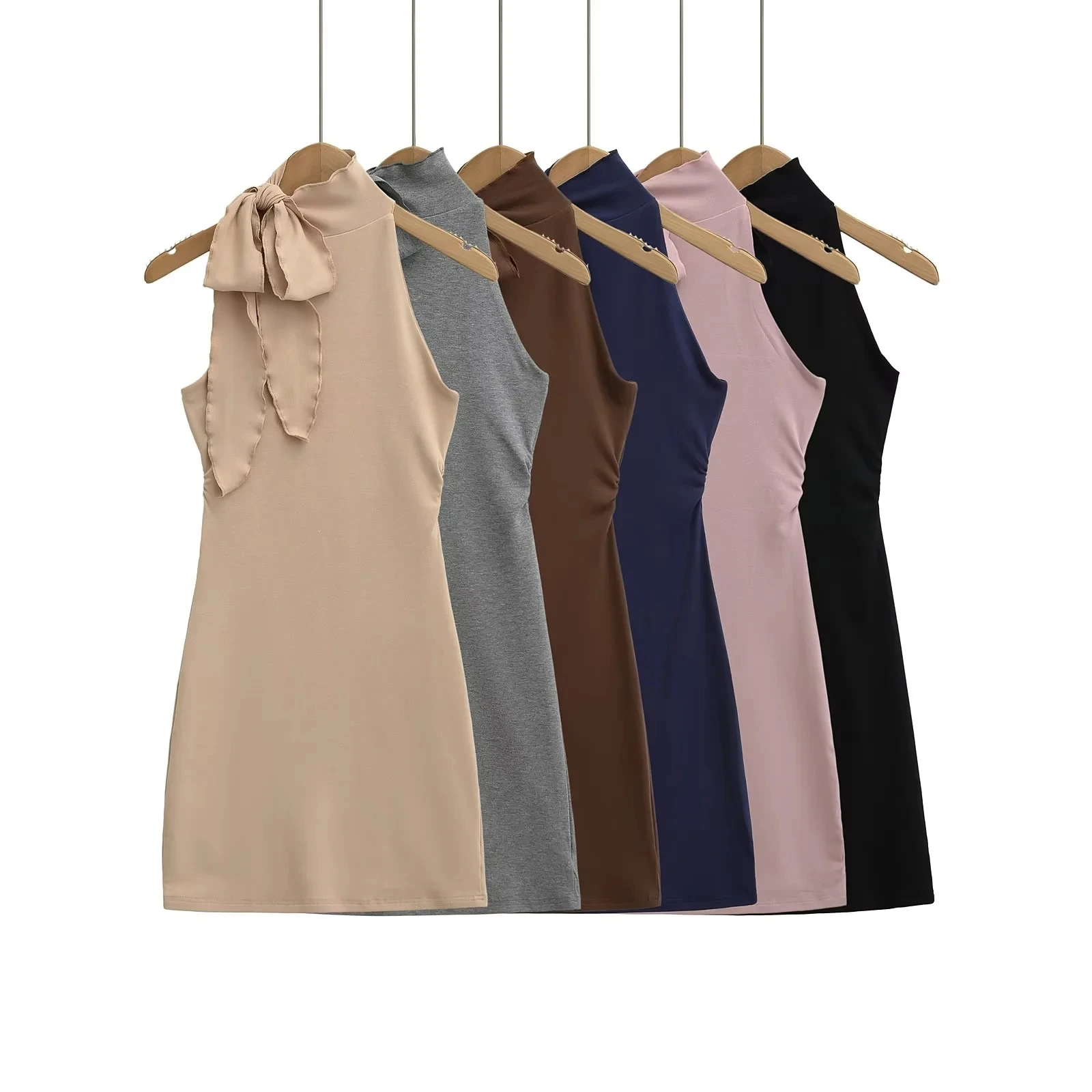 

Slimming Sweet And Spicy Ne Hanging Knot Waist Belted Bodycon Dr Women's Sexy mid Waist A-Line Skirt Dr