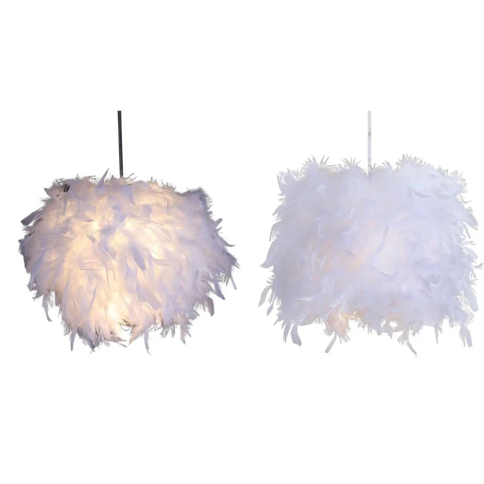 

Modern Feather Lampshade Romantic Hanging Lampshade for Bedside Lamp Living Room Decoration