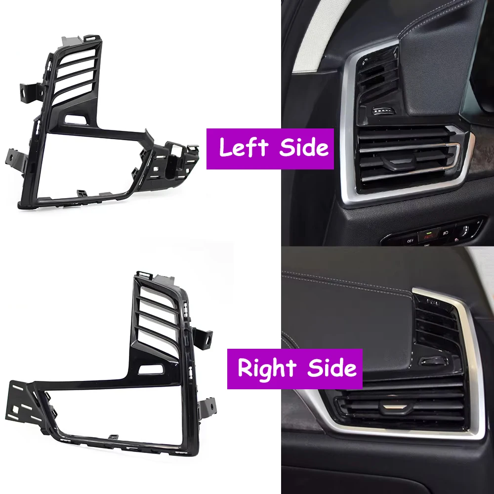 G05 G06 G07 LHD Car Dashboard Left Right Air Conditioning AC Vent Grille Cover Panel Trim For BMW X5 X6 X7 2019 2020 2021 2022