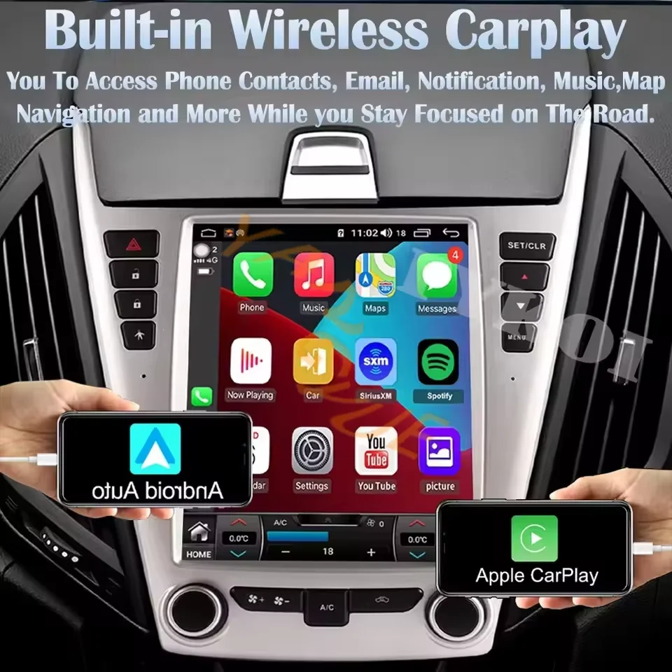 Android 14 para Chevrolet Equinox Explorer 2009-2017 Radio de coche Multimedia automotriz pantalla Tesla Carplay Auto Bluetooth GPS 4G
