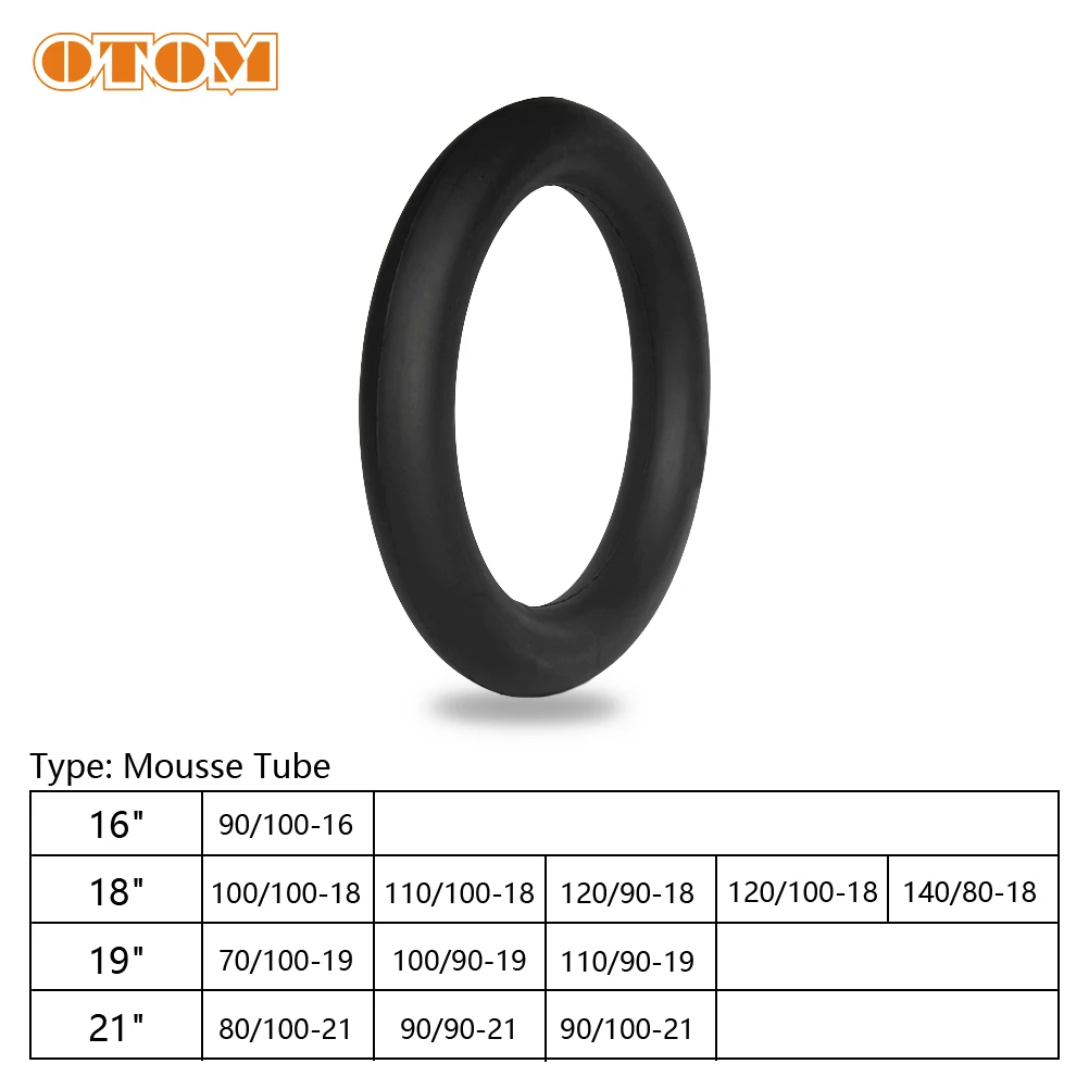 OTOM Motorcycle Mousse Tube Inner Tubes Sponge Tire Tyre For KTM HONDA YAMAHA KAWASAKI SUZUKI GasGas ATV UTV Dirt Bike Universal