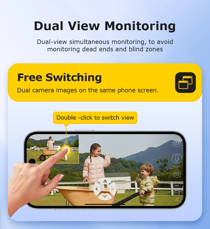 INQMEGA 50X Zoom 12MP Solar Outdoor Monitoring Camera, Supporting WIFI/4G PIR Human Detection, Color Night Vision Automatic Alar