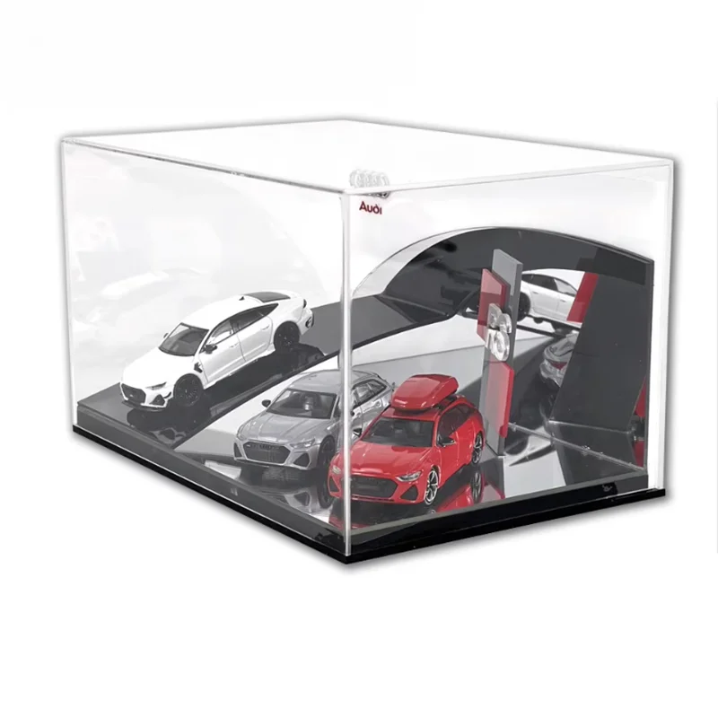 1/64 Curve Acrylic Scene Storage Box Toy Car Display Shelf Gift